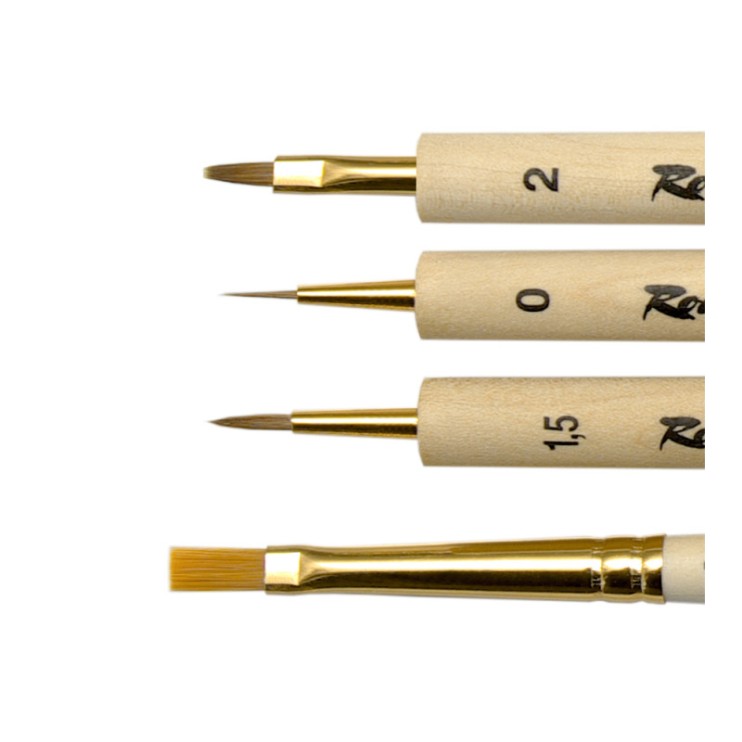 Набор кистей для моделизма "Миниатюра" 4 штуки