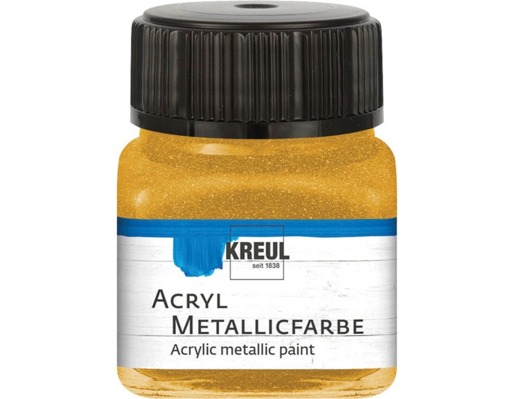Краска акриловая Kreul "Acryl Metallicfarbe" 77271 Gold (золото), 20 мл (77271)