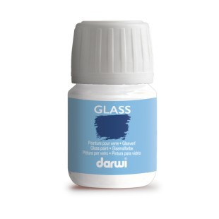 Краска акриловая по стеклу Darwi "Glass" 010 white (Белая),30 мл (0700030010)