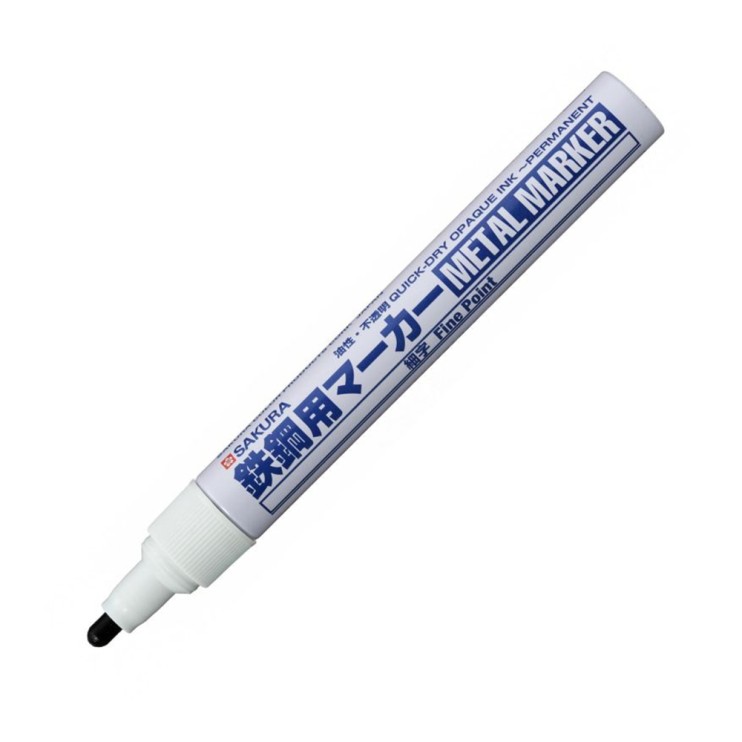 Маркер по металлу Sakura "Metal" 2мм тонкий стержень, Черный