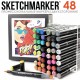 Набор Sketchmarker BRUSH "Pop Art style" 48 маркеров в пластиковом боксе