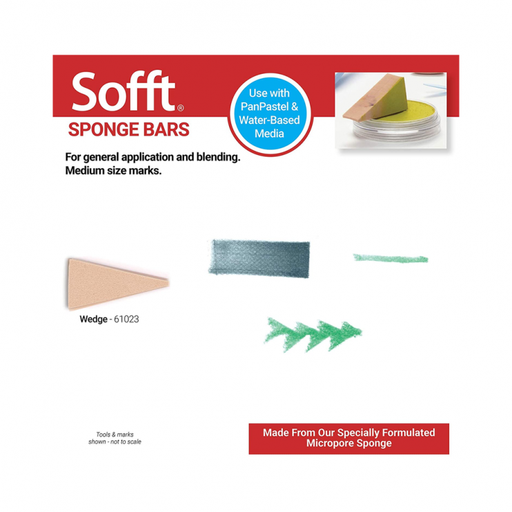 Набор спонжей PanPaste "Art Sponge" Wedge (клиновидные), 3 штуки