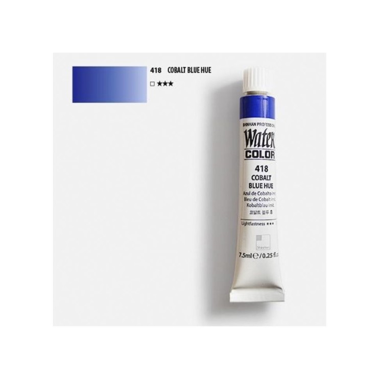 Краска акварельная ShinHan "Water Color Pro" 418 кобальт синий /12мл