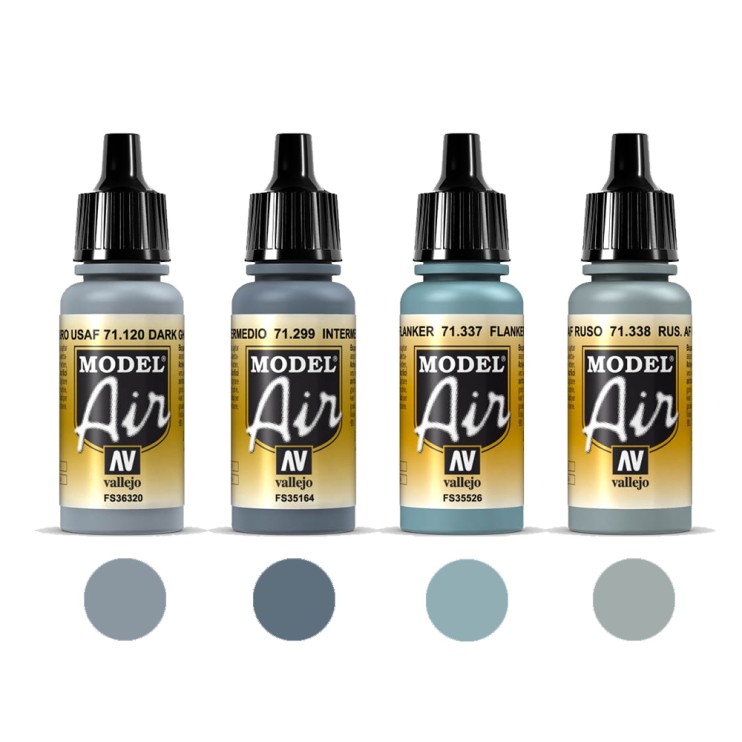 4 краски "Model Air" №120, 299, 337, 338