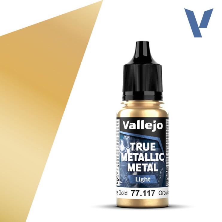 Краска акрил Vallejo "True Metallic Metal" 77.117 Arcane Gold, 18мл (серия Light)