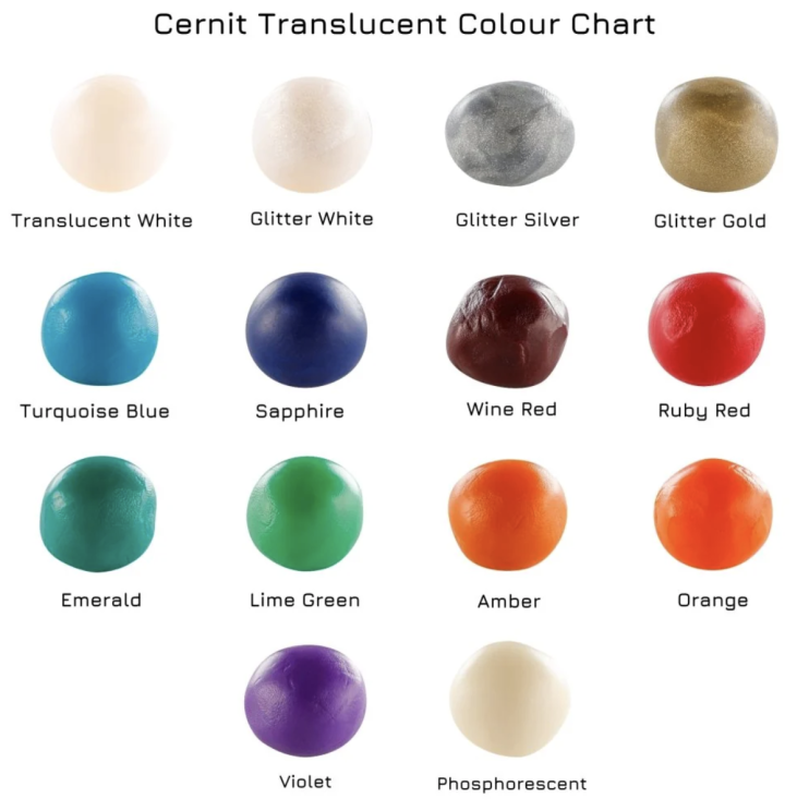 Глина запекаемая Cernit "Translucent" 275 sapphire/ сапфир, 56гр