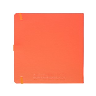 Блокнот для зарисовок Sketchmarker 20x20см, 140г/м2, 80л, твердая обложка Неоновый коралл