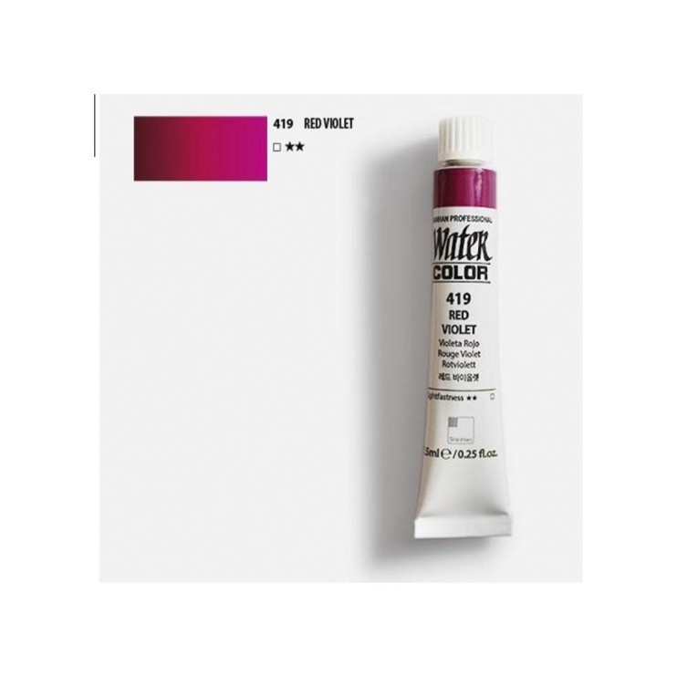 Краска акварельная ShinHan "Water Color Pro" 419 красно-фиолетовый /12мл