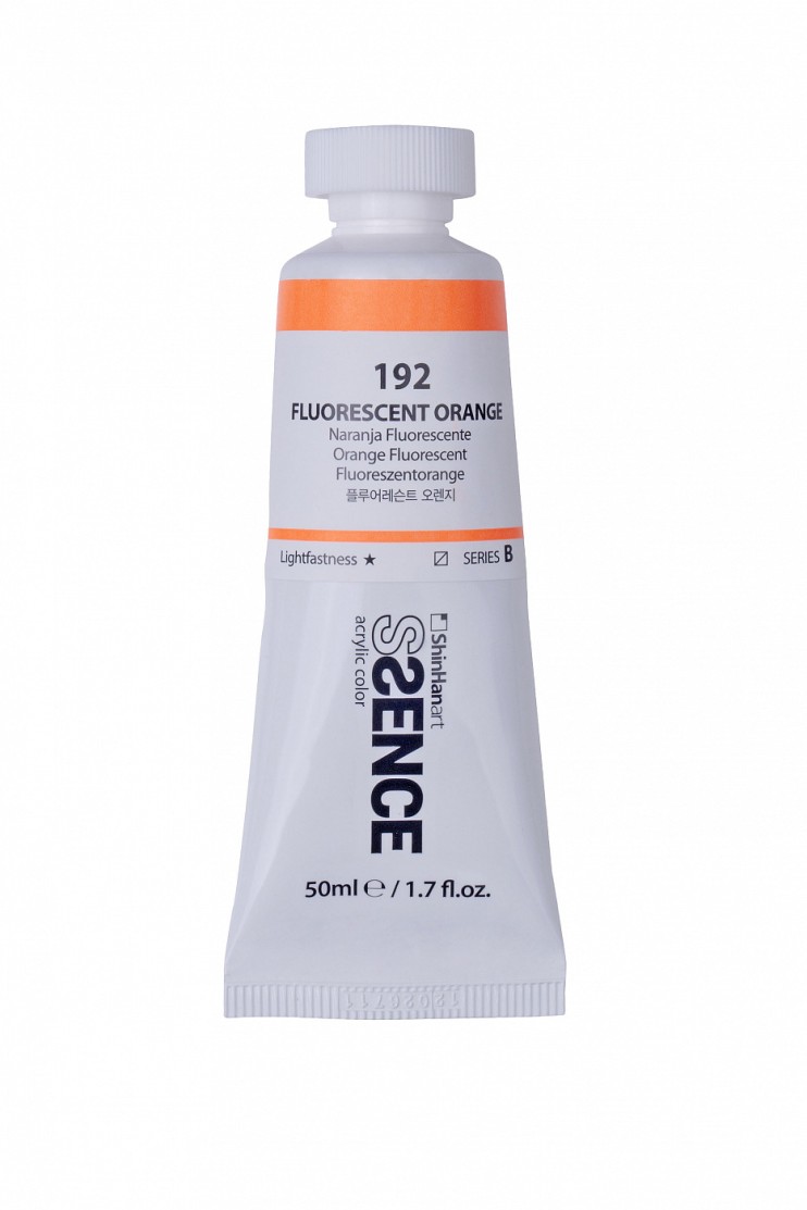 Краска акриловая Shinhan "Essence" №192 Оранжевый флуоресцентный, туба 50мл
