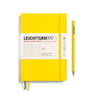 Блокнот в точку Leuchtturm1917 "Medium" A5, 61л, 80гр/м², мягкая обложка,Лимонный (362846)