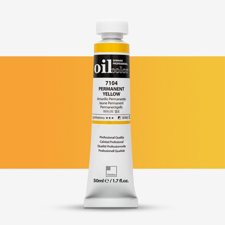 Краска масляная ShinHan "Professional" №7104 Желтый устойчивый, туба 50мл
