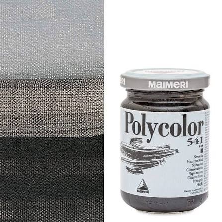 Краска акриловая Maimeri "Polycolor" 140 мл, №541 Micaceous Black/ Черный слюдяной