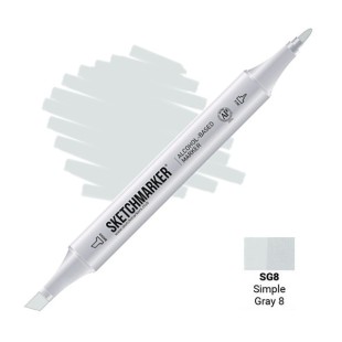 Маркер двусторонний Sketchmarker "Classic" SG8 Простой серый 8