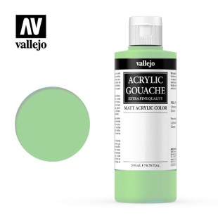 Гуашь-темпера Vallejo "Acrylic Gouache" 12.074 Изумрудно-зеленый, 200 мл