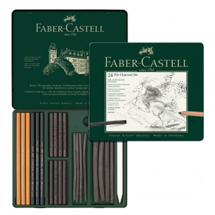 Набор угольный Faber-Castell "PITT Monochrome" 24 предмета
