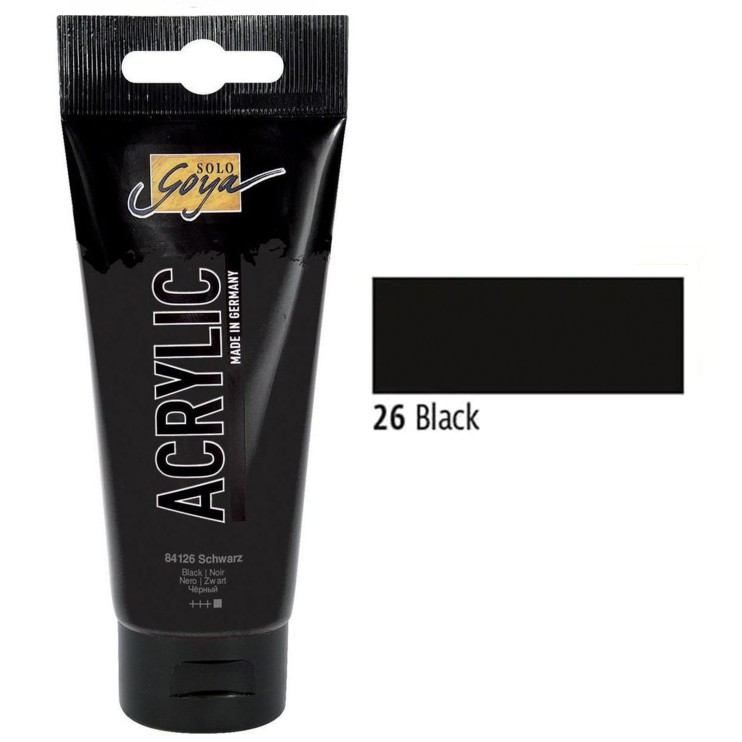 Краска акриловая Solo Goya "Acryl" №26 Черный, 100мл.