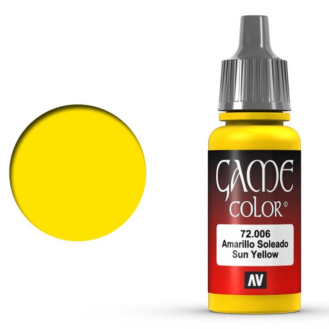 Краска акриловая для моделизма Vallejo "Game Color" 72.006 Sun Yellow
