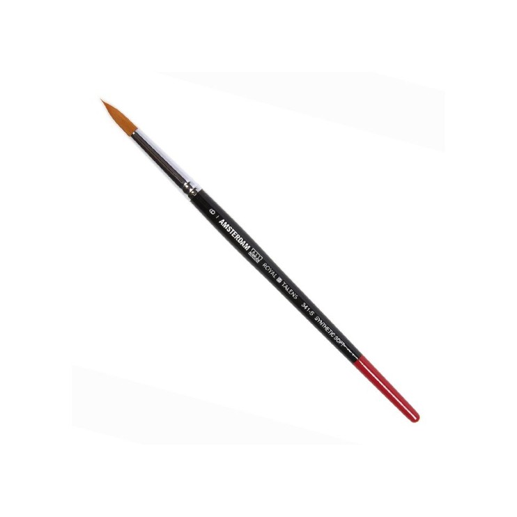 Синтетика мягкая круглая "Amsterdam 341" №6 на короткой ручке (кисть)