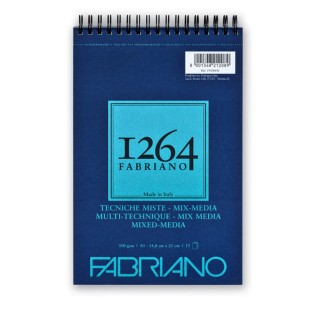 Альбом для смешанных техник на спирали Fabriano "1264 Mix Media" 14,8х21см, 15л, 300гр/м² (19100642)