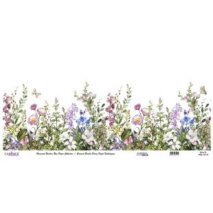 Декупажная карта рисовая Cadence "Bordure" 30х68см, UBC-012 цветочные бордюры