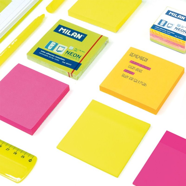 Бумага для заметок самоклеящаяся "MILAN" зеленая, 76х76мм, 100л
