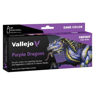 Набор Vallejo Game Color "Fantasy - Purple Dragons" 72.194, 8 красок по 18 мл