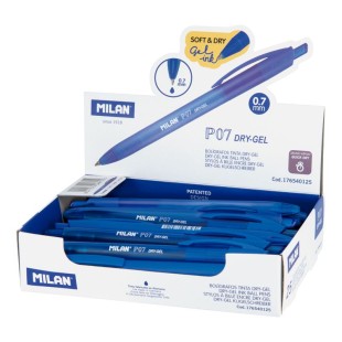 Ручка гелевая Milan "P07 Dry-Gel" 0.7 мм, чернила синие (25 штук)