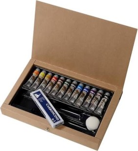 Набор акриловых красок Maimeri "Polycolor" 13 цветов +аксессуары