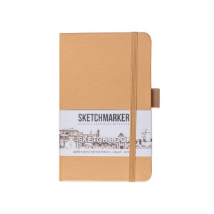 Блокнот для зарисовок Sketchmarker 9x14см, 140г/м2, 80л, твердая обложка Капучино