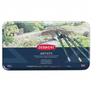 Набор цветных карандашей Derwent "Artists" 72 цветов в металлической упаковке