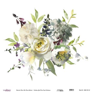 Рисовая декупажная карта Cadence "Watercolor flower" 60х60см, WFC-012