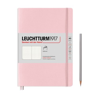 Блокнот в точку Leuchtturm1917 "Medium" A5, 61л, 80гр/м², мягкая обложка,Розовый (361567)