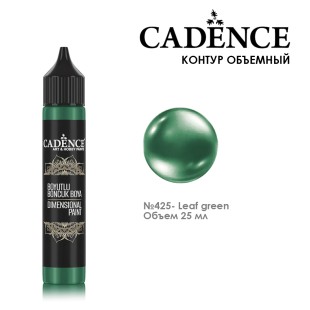 Рельефный контур акриловый Cadence "Dimensional Paint" 25мл, CDP425 темный лист металлик