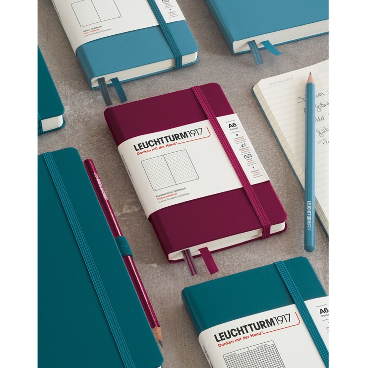 Блокнот без линовки Leuchtturm1917 "Pocket" A6, 93л, 80гр/м²,твердая обложка,Синий Неви (342920)