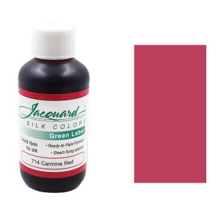 Краска по шелку Jacquard "Silk Colors Green Lable" #714 Carmine Red (кармин), 60 мл