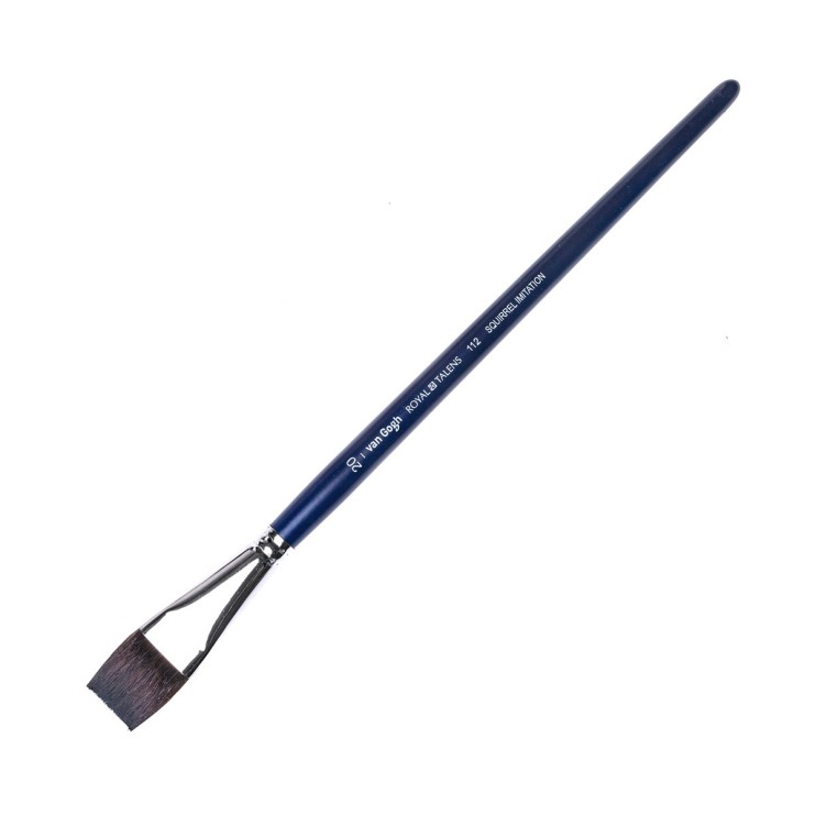 Кисть для рисования синтетика (имитация белки) плоская Royal Talens "VanGogh 112" №20 на короткой ручке