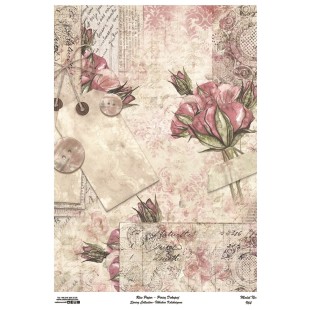 Рисовая карта для декупажа Cadence "Rice paper" 30х42см, RDP964
