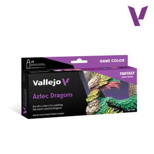 Набор Vallejo Game Color "Fantasy - Aztec Dragons" 72.195, 8 красок по 18 мл