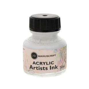 Тушь Manuscript "Acrilic Artist Ink" Белый /30мл