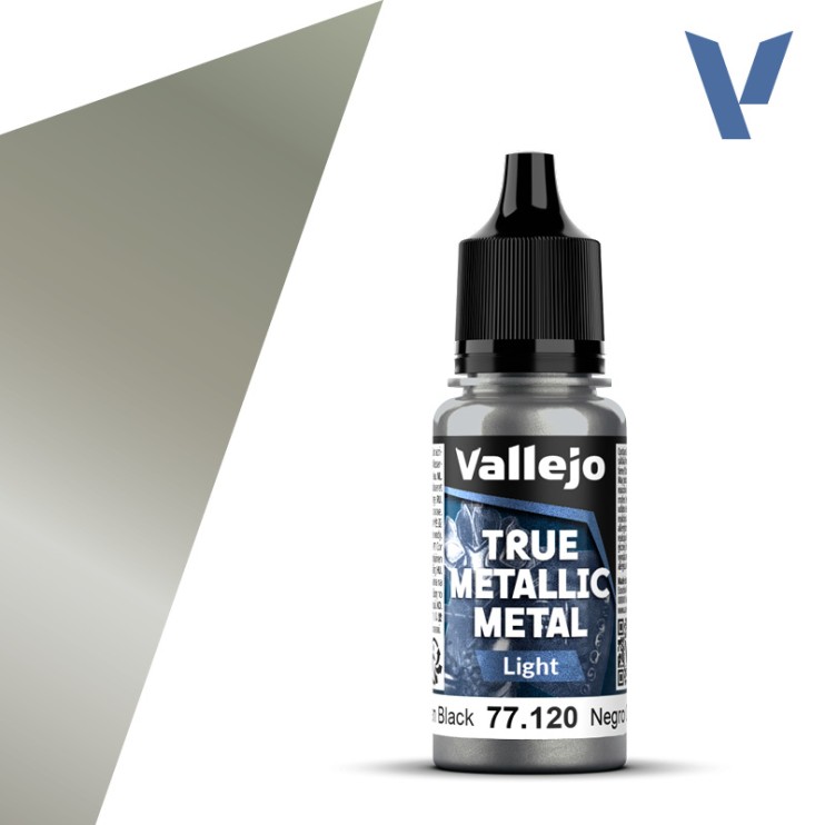 Краска акрил Vallejo "True Metallic Metal" 77.120 Obsidian Black, 18мл (серия Light)