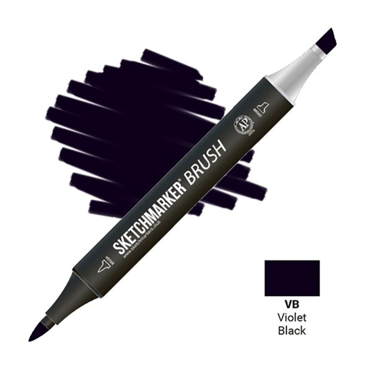 Маркер SketchMarker "Brush" VB Фиолетово черный
