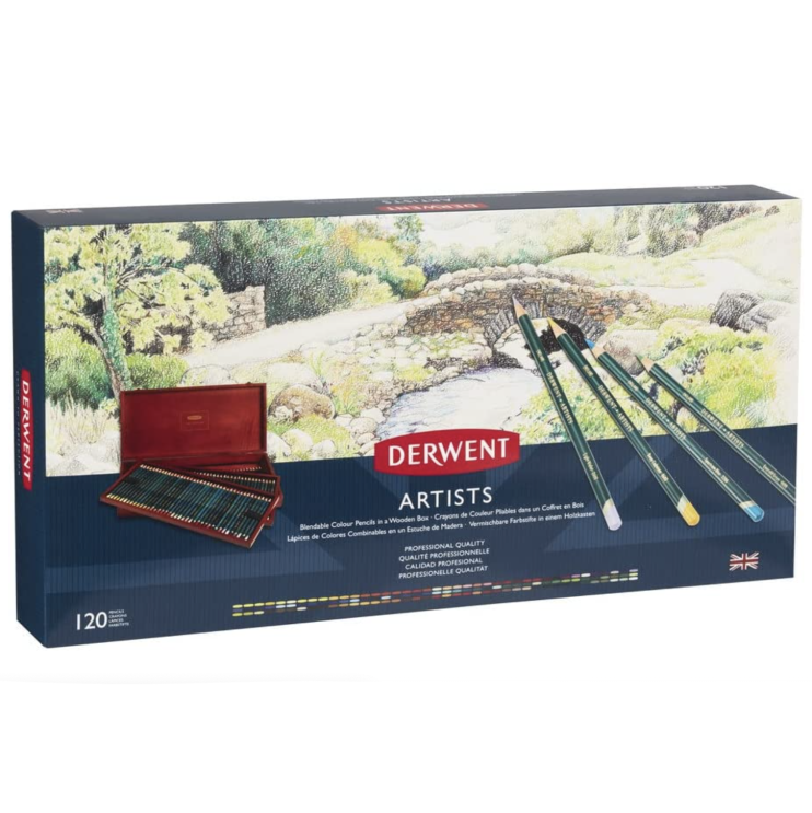 Набор цветных карандашей Derwent "Artists" 120 цветов в деревянной упаковке (32098)