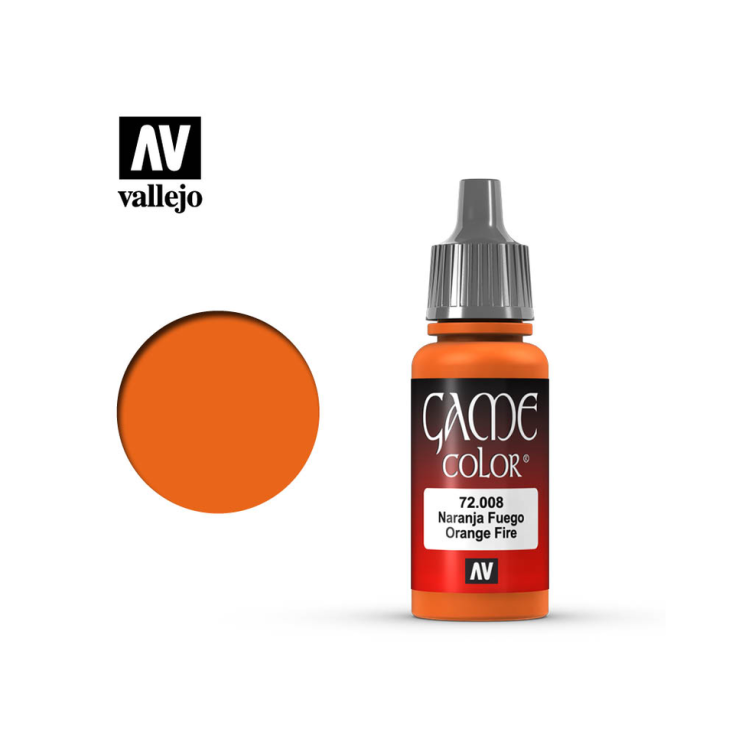 Краска акриловая для моделизма Vallejo "Game Color" 72.008 Orange Fire