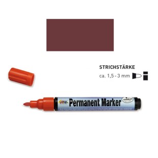 Маркер перманентный Kreul "Permanent Marker" 1,5-3 мм,Коричневый тёмный
