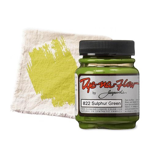 Краска по светлым тканям Jacquard "Dye-na-Flow" 822 Sulphur Green (серо-зеленый), 66мл