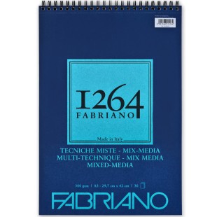 Альбом для смешанных техник на спирали Fabriano "1264 Mix Media" 29,7х42см, 30л, 300гр/м² (19100644)