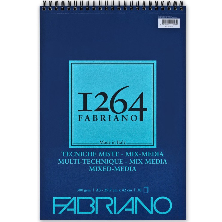 Альбом для смешанных техник на спирали Fabriano "1264 Mix Media" А3, 30л, 300гр/м² (19100644)