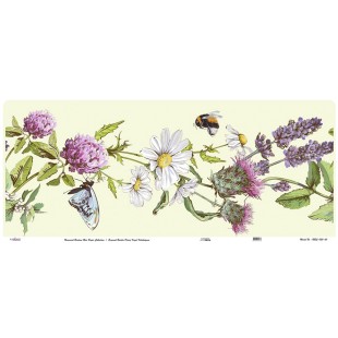 Декупажная карта рисовая Cadence "Bordure" 60х140см, UBC-020 цветочные бордюры