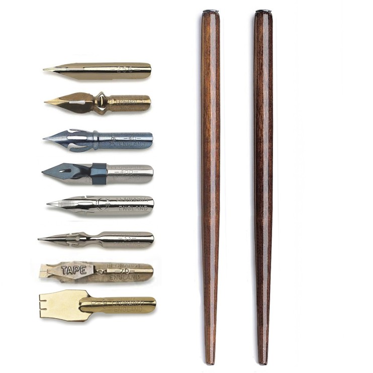 Комплект из 8 перьев и 2 держателей "DoSketch"