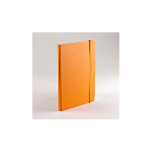 Блокнот в точку с резинкой-фиксатором "EcoQua Taccuino" А5, 80л, 85гр/м² (обложка оранжевая)